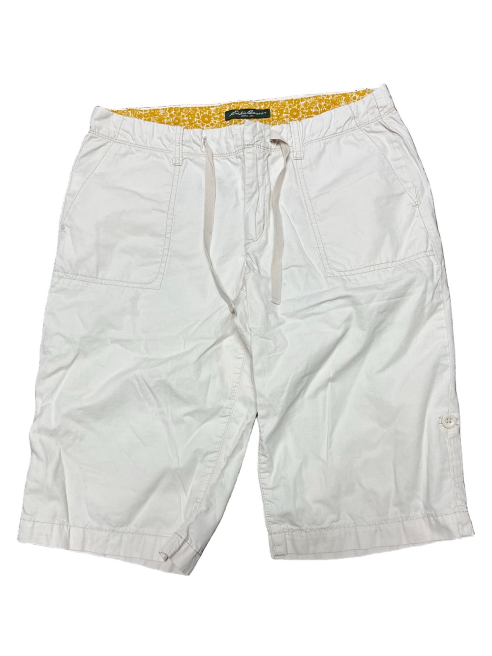 Eddie Bauer White Womens size 6 Drawstring Hybrid Shorts